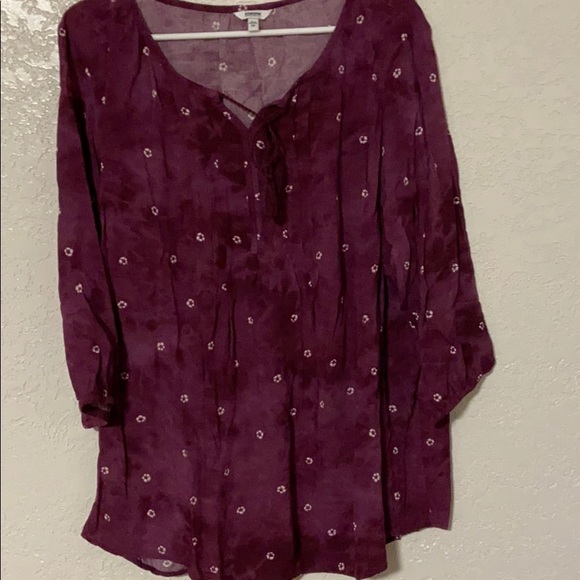 Sonoma Tops - NWOT egg plum blouse. Size 2X